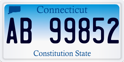 CT license plate AB99852