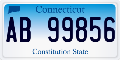 CT license plate AB99856