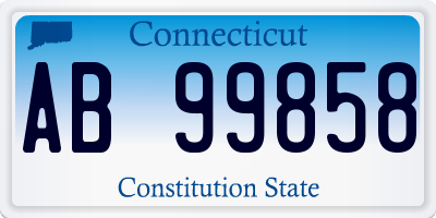 CT license plate AB99858