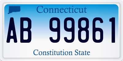 CT license plate AB99861
