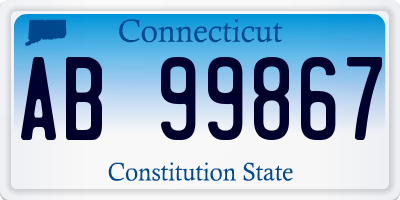 CT license plate AB99867