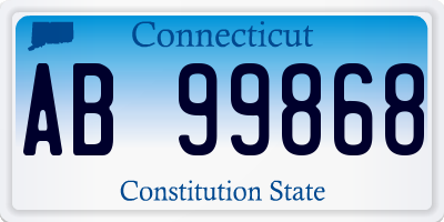 CT license plate AB99868