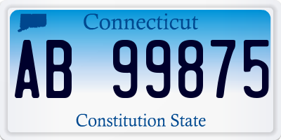 CT license plate AB99875
