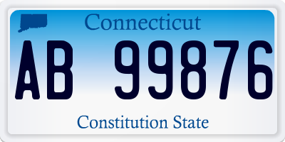 CT license plate AB99876
