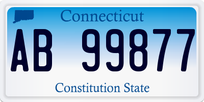 CT license plate AB99877