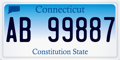 CT license plate AB99887