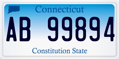 CT license plate AB99894