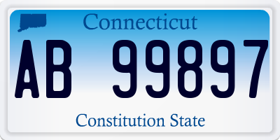 CT license plate AB99897