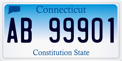 CT license plate AB99901