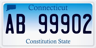 CT license plate AB99902