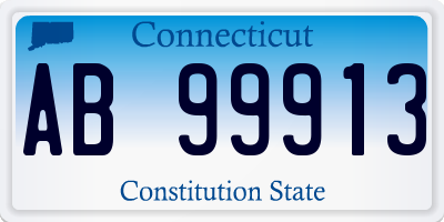 CT license plate AB99913