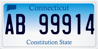 CT license plate AB99914