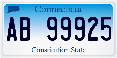 CT license plate AB99925