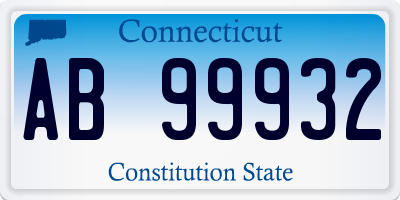 CT license plate AB99932
