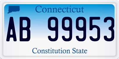 CT license plate AB99953