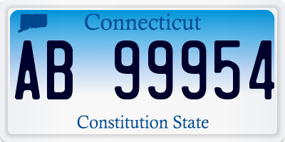 CT license plate AB99954