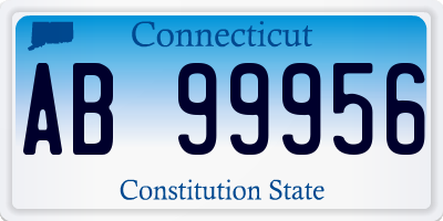 CT license plate AB99956
