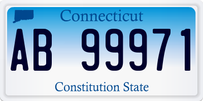 CT license plate AB99971