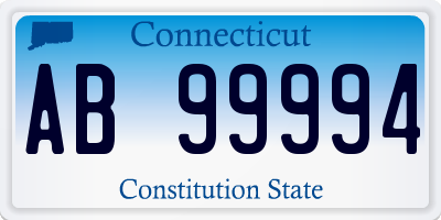 CT license plate AB99994