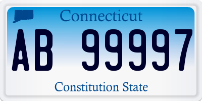 CT license plate AB99997