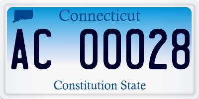 CT license plate AC00028