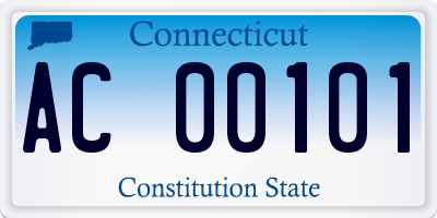 CT license plate AC00101