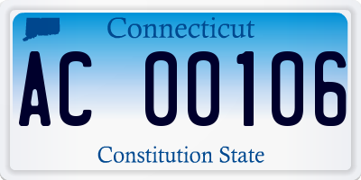 CT license plate AC00106