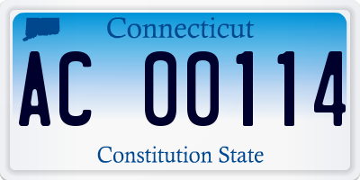 CT license plate AC00114