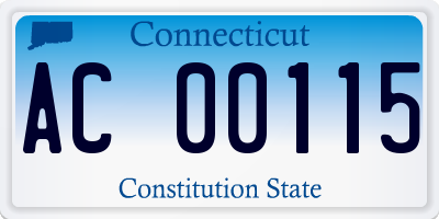 CT license plate AC00115