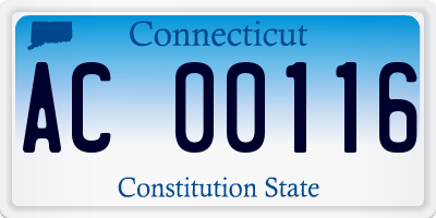 CT license plate AC00116