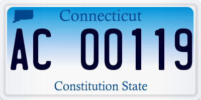 CT license plate AC00119