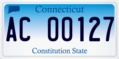 CT license plate AC00127