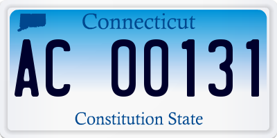 CT license plate AC00131