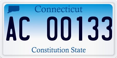 CT license plate AC00133