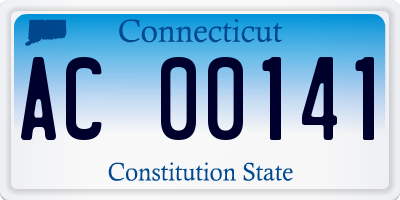 CT license plate AC00141