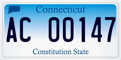 CT license plate AC00147