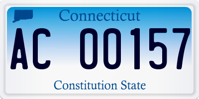 CT license plate AC00157