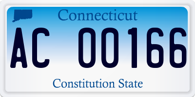 CT license plate AC00166