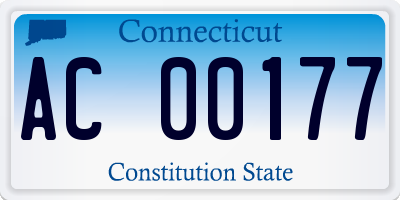 CT license plate AC00177