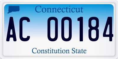 CT license plate AC00184