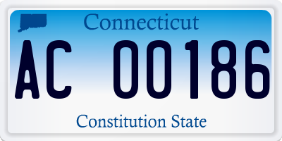 CT license plate AC00186