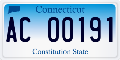 CT license plate AC00191