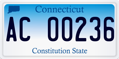 CT license plate AC00236