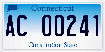 CT license plate AC00241