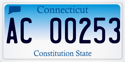 CT license plate AC00253