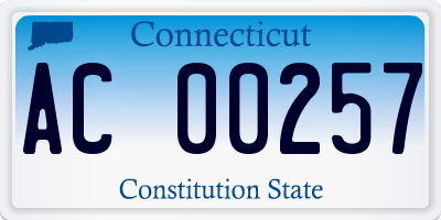 CT license plate AC00257