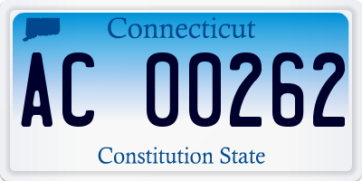 CT license plate AC00262