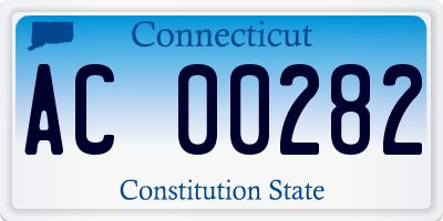 CT license plate AC00282
