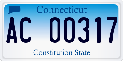 CT license plate AC00317