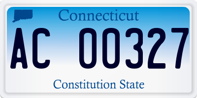 CT license plate AC00327